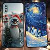 Чехол для телефона Samsung Galaxy A56 A36 A26 A06 A16 A24 A36 A54 A14 A42 A22 A20 A12 A10 Мягкий ТПУ Корпус Роскошный Пухлые Пингвины Искусство