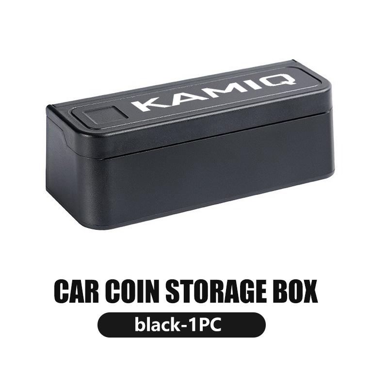 AAAAN1 Larger Capacity Car Coin Storage Box Coin Organizer Container Holder Case For Skoda Fabia 1 2 Octavia a7 RS Superb Rapid Yeti
