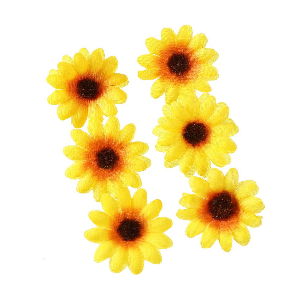 6Pcs Headwear Small Flower Hairpins Cute Daisy Side Hairpin Sweet Hair Duckbill Hair Clip Girls