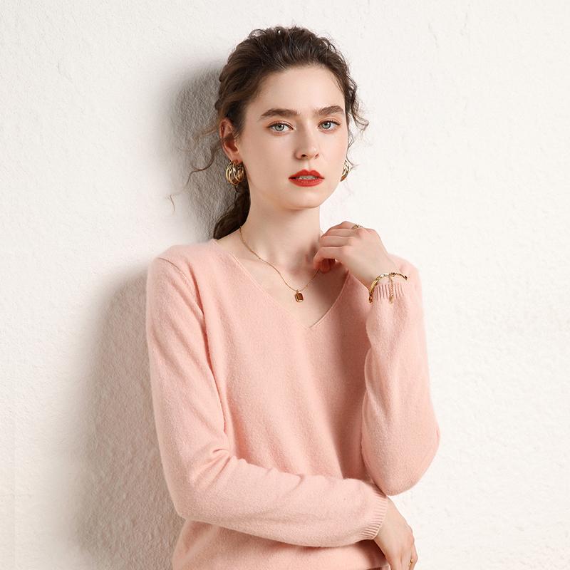 Женский кашемировый свитер Qinghe Cashmere 100% кашемир Женский осенне-зимний кашемировый свитер Мягкий и теплый