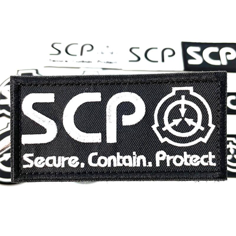 Логотип Фонда SCP Вышитый Моральный Патч Наклейка Значок на Липучке
