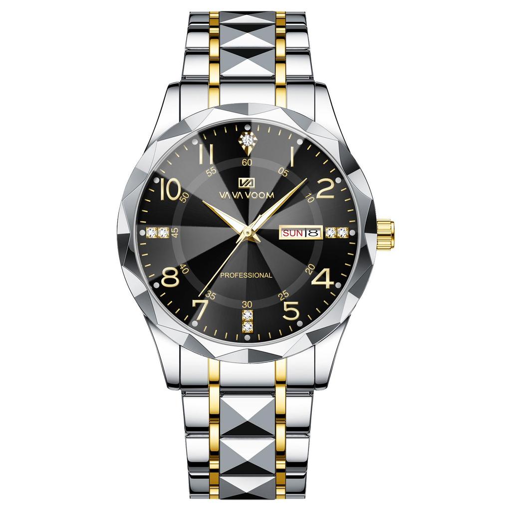 Вау Часы мужские с дизайном огранки бриллианта и логотипом на заказ