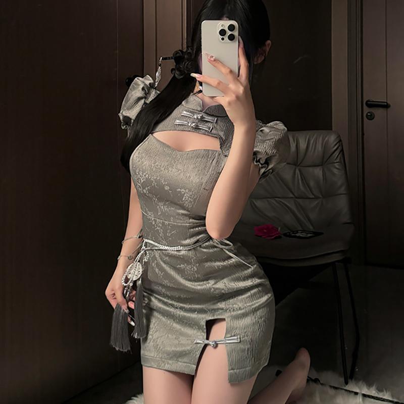 Новое китайское сексуальное нижнее белье Cheongsam Pure Desire соблазняет сексуальную привлекательность платья униформы