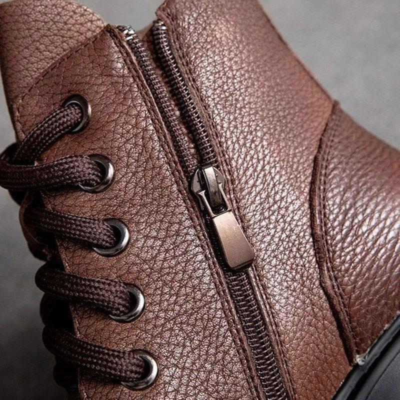 Thick-heeled Boots Women's Spring and Autumn Soft Leather Color Short Boots High-heeled Waterproof Platform Retro Single Boot