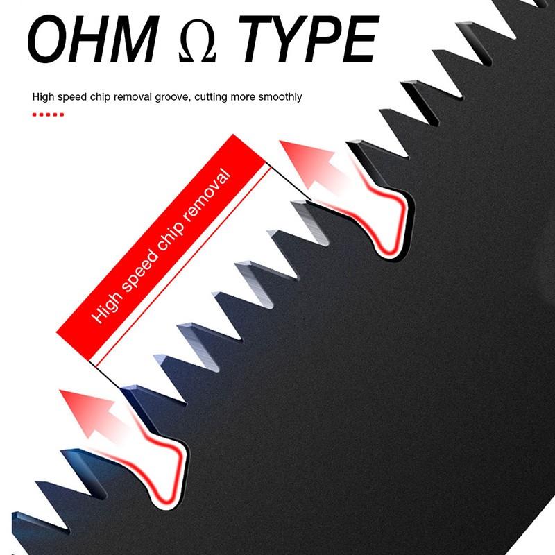 Складная пила, сверхмощная ручная пила с удлиненным лезвием для древесины, кемпинга, обрезная пила для сухой древесины с твердыми зубьями