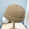 Шляпа-докер, однотонная, регулируемая, дышащая, без полей, легкая, декоративная, в стиле ретро, ​​матросская шляпа на четыре сезона, повседневная шляпа