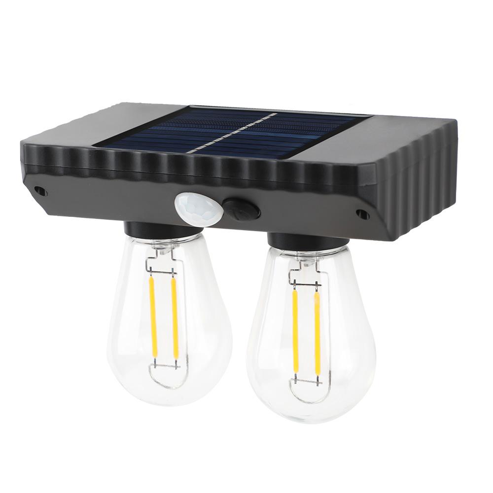 3 режима солнечные уличные фонари COB лампа имитация вольфрамовой нити индукция движения водонепроницаемые для коридора сада настенные светильники