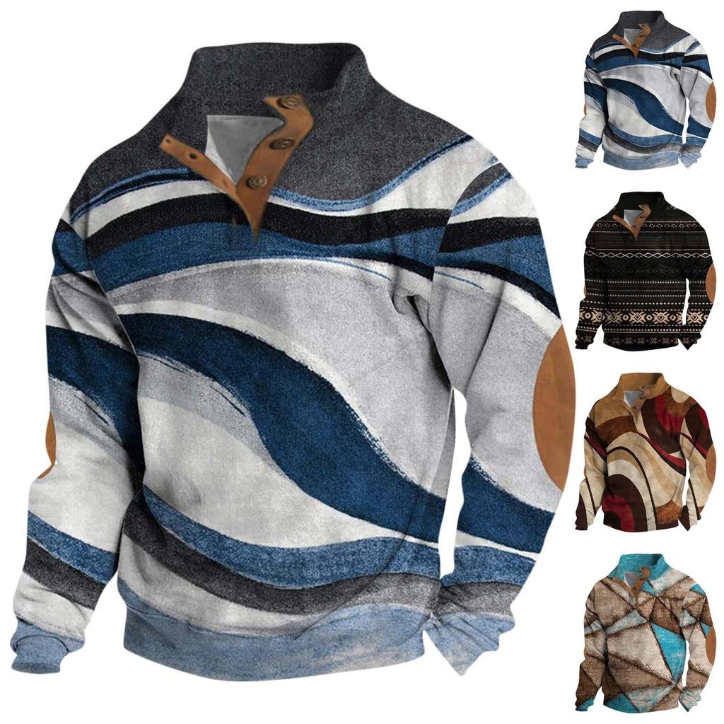 Spring And Men's Standing Collar Sweatshirt Is Outdoor Casual Sweaters Tops