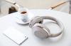 Sony Беспроводные аудионаушники с шумоподавлением, цвет серый бежевый, MDR-1000X, совместимость с Bluetooth/Hi-Res, микрофон, (MDR-1000X C)