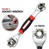 52 In 1 Universal Wrench Socket 360-degree Rotating Multi-function Wrench Hand Tools For Car Repair Adjustable Grip Multitool