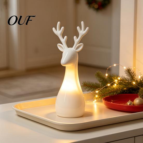 Mini Night Light Christmas Light, LED Glowing Santa Snowman Gnome Reindeer Figurine, Festive Bedside Lamp for Nursery Bedroom Decoration