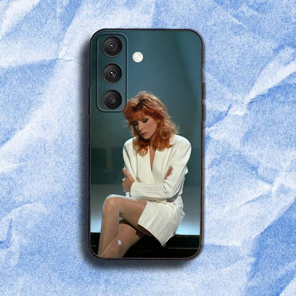 Mylene F-Farmer-es Phone Case For Samsung S 25,24,23,22,30,21,10,9,Ultra,Plus,Lite,FE,4,5G Black Soft Case