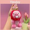 Plush Capybara Charming Keychain With Pink Hood Bubble Design Gift Cute
