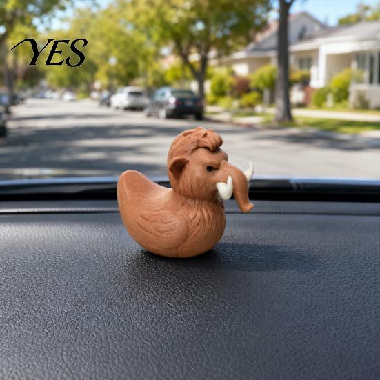 Desktop Ornament Mammoth Duck Figurine, 3D Printed Ornament, Funny Matte Finish Sculpture Statue, Novelty Decoration for Home Table Shelf Creative