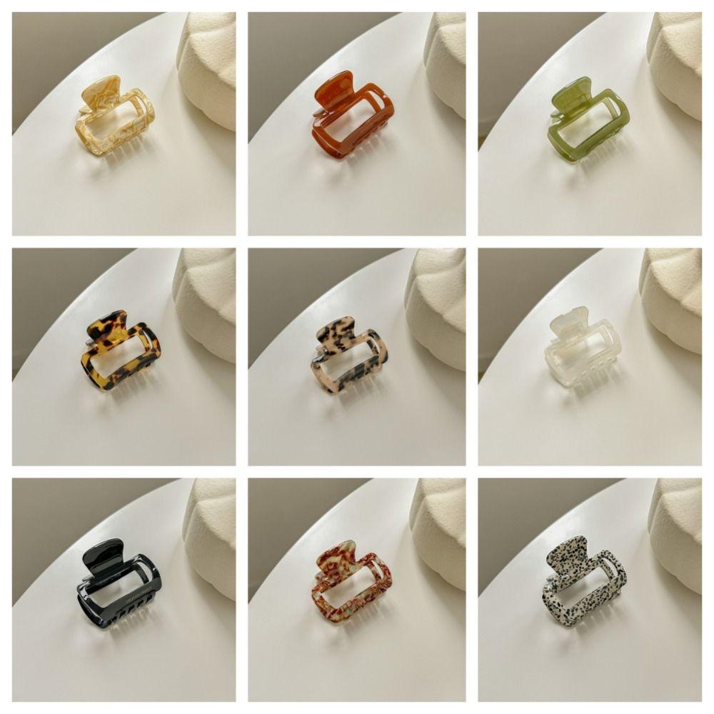 Мини-зажим для волос, крабик для волос Y2K, квадратные заколки, японские ацетатные заколки для волос, аксессуары для волос