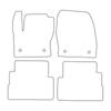 [BLM]FO049 red - Set of velour floor mats to fit Ford Kuga II 2012-2019 - red trim
