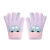Kids' Winter Cartoon Plush Five-Finger Gloves - Warm, Anti-Freeze, for Boys & Girls, Medium To Large