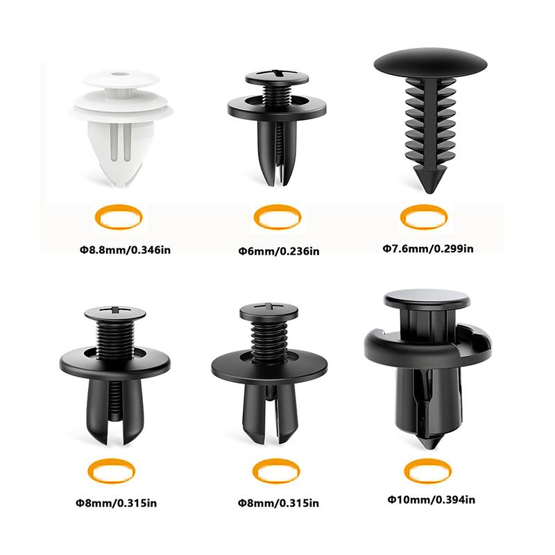 Car Clips Box or Bag Packag 100Pcs Auto Fastener Clip Mixed Car Body Push Retainer Pin Rivet Bumper Door Trim Panel Fastener Kit