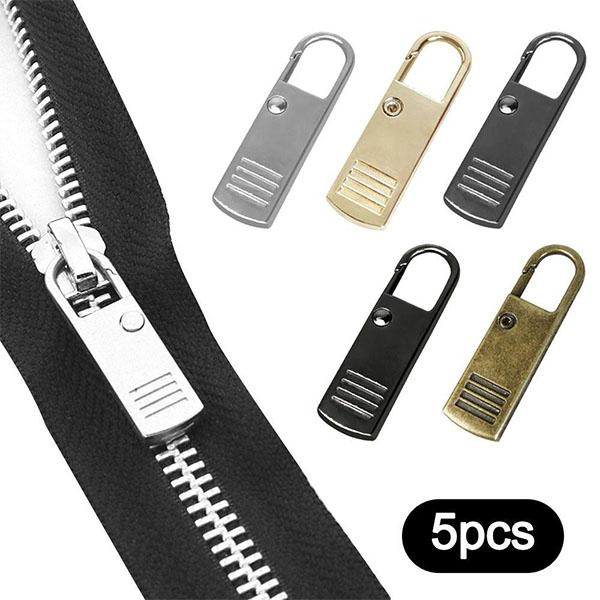 5PCS DIY Sewing Metal Zip Detachable Replacement Tab Zipper New Sewing Accessories Clothing Bag