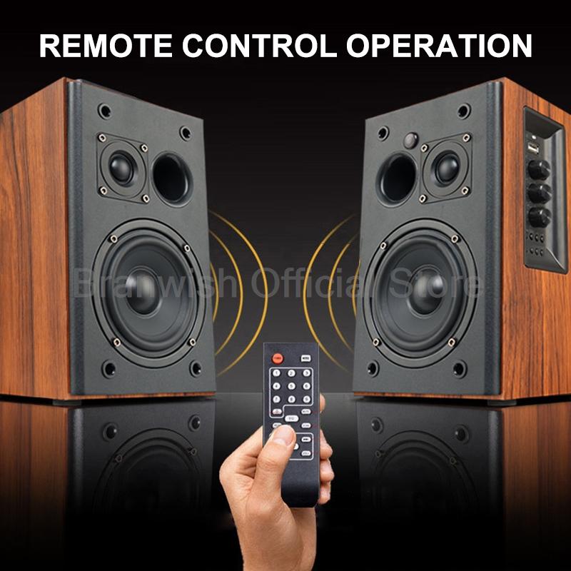 30 Вт*2 4-дюймовый полочный динамик 2-полосная активная акустическая система 5.0 Bluetooth 6 Ом HiFi Fever Monitor Аудио твитер для домашнего кинотеатра Sound Box