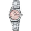 Casio LTP-V006D-4B Женские Стандартные Часы из Нержавеющей Стали с Розовым Циферблатом и Индексами в Виде Римских Цифр, с Датой