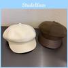 Trendy Color Solid Woolen Hats Curved Brim Autumn Winter Street Fashion Cao
