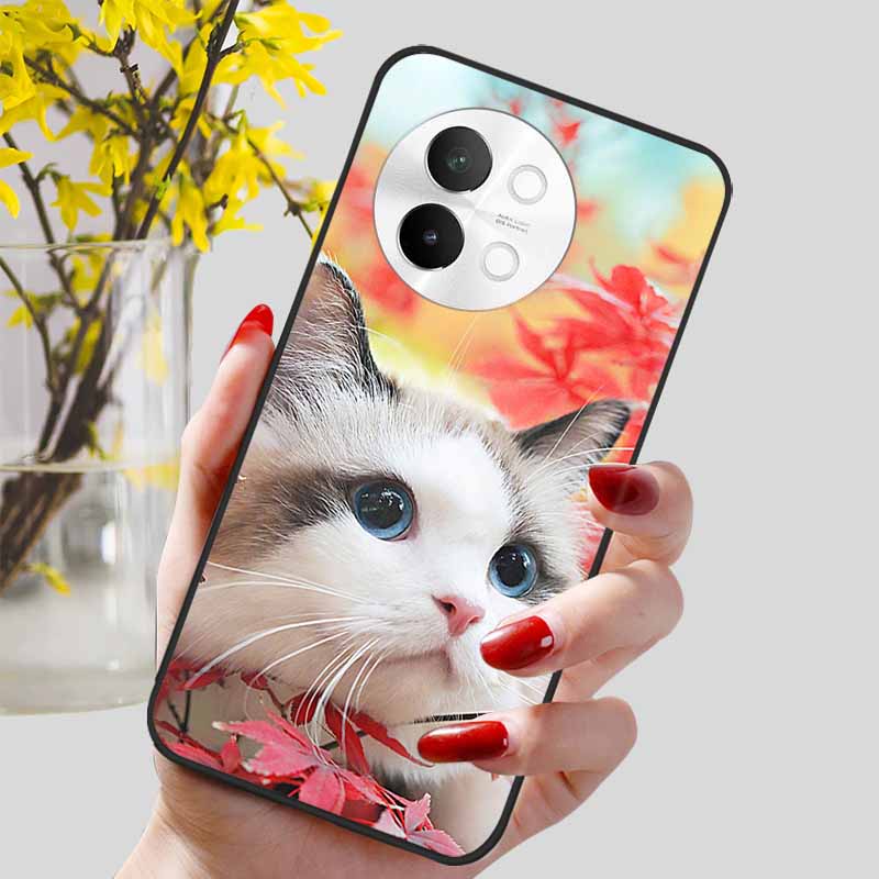 Чехол для Vivo V40 Lite 5G Модный Мягкий Силикон Милый Чехол для Телефона для Vivo V 40 Lite V40Lite 5G Защитная Задняя Крышка ТПУ Чехлы
