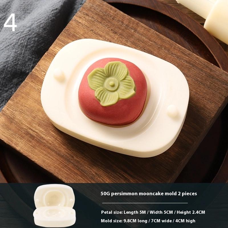 Fruit Shaped Mooncake Mold 50G Stamp Hand Press Chocolate Mould Pastry Cake Ice Cream Mould Mid-Autumn Baking
