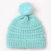 New baby knitted pullover hat, children's autumn and winter hairball warm hat, baby wool hat