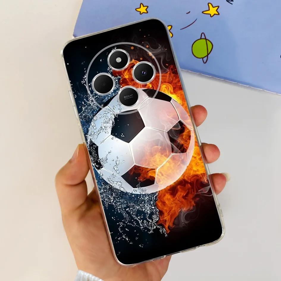 Чехол для Xiaomi Poco C75 2024 Новый Стильный Цветок Мягкий Прозрачный Силиконовый Чехол для Телефона Для Xiaomi Poco C75 4G C 75 PocoC75 Coque