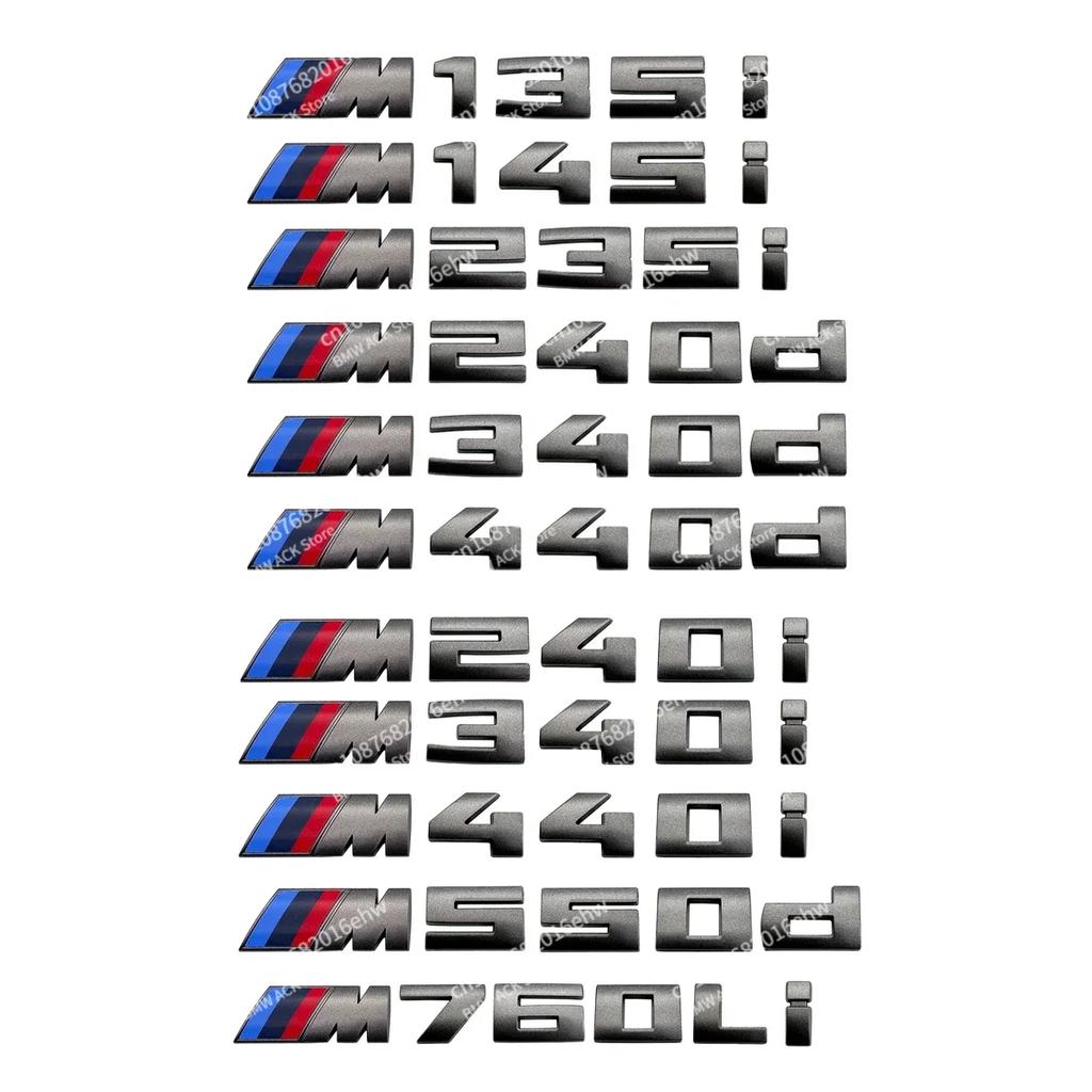 for BMW M330i M340i M430i M440i M530i M540i M550i decoration accessories 5.5cm for M logo new gray ABS sticker trunk badge QZ5