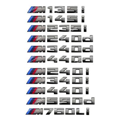 3D Серая эмблема с буквами для 1 2 3 4 5 7 Серии M 135 140 145 235 240 340 440 550 i d 760Li Эмблема на багажник автомобиля Аксессуары