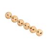 30pcs Wooden Smile Face Beads Log Color DIY Round Wooden Smiley Loose Beads Gift Children Beaded