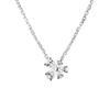 Корейская версия летнего Ins Style Simple Niche White Diamond Flower Zircon Lock Five Flower Personality Clavicle Chain ожерелье для женщин