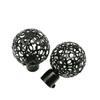Iron Round Hollow Out Curtain Rods Ends Caps Curtain Accessories Roman Rod Head Curtain Rods Head