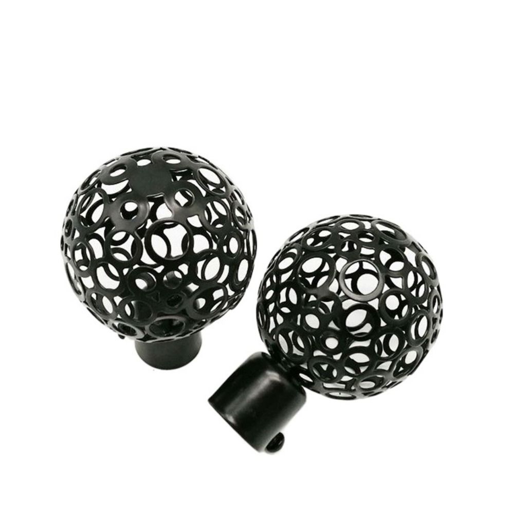 Round Hollow Out Curtain Rods Ends Caps Curtain Accessories Roman Rod Head Curtain Rods Head