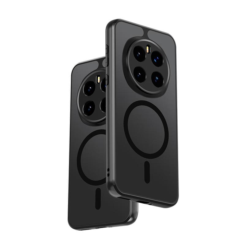 Smorss Skin-Feel Magnetic Adsorption Honor Magic8 Phone Case MagSafe Magnetic Silicone Soft Edge Protective Case Skin-Friendly Matte Anti-Fingerprint