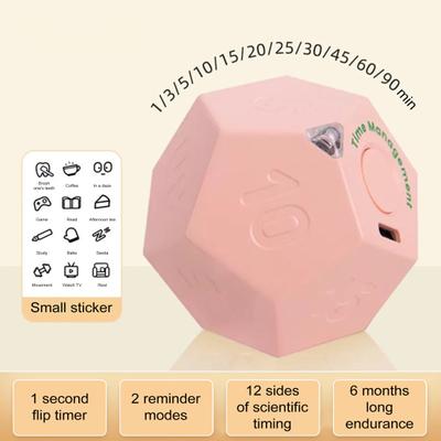 Портативный таймер Multi Cube на 1/3/5/10/15/20/25/30/45/60/90 минут с установкой вращающегося таймера и режимами вибрации для напоминаний об обучении приготовлении пищи и упражнений