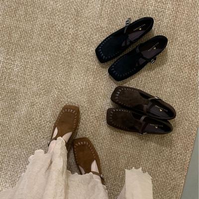 Винтажные туфли Мэри Джейн на скрытой платформе для женщин, женские осенние 2025, квадратный носок, плетеный Т-образный ремешок, ажурные туфли-бини для леди