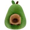 Jucarie De Plus Capybara Plush Toy 35 Cm/13.77 Inch Avocado Capybara Premium Quality Soft Stuffed Animal Green/Brown