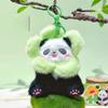 Plush Panda Animal Keyring Pendant With Flower Hat For Bag Decor And Key Chain