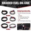 AN10 1M/1.2M/1.4M Stainless Steel Brained Oil Hose Line Hose Tube With 0Degree 90Degree Swivel Hose End Fitting Installed