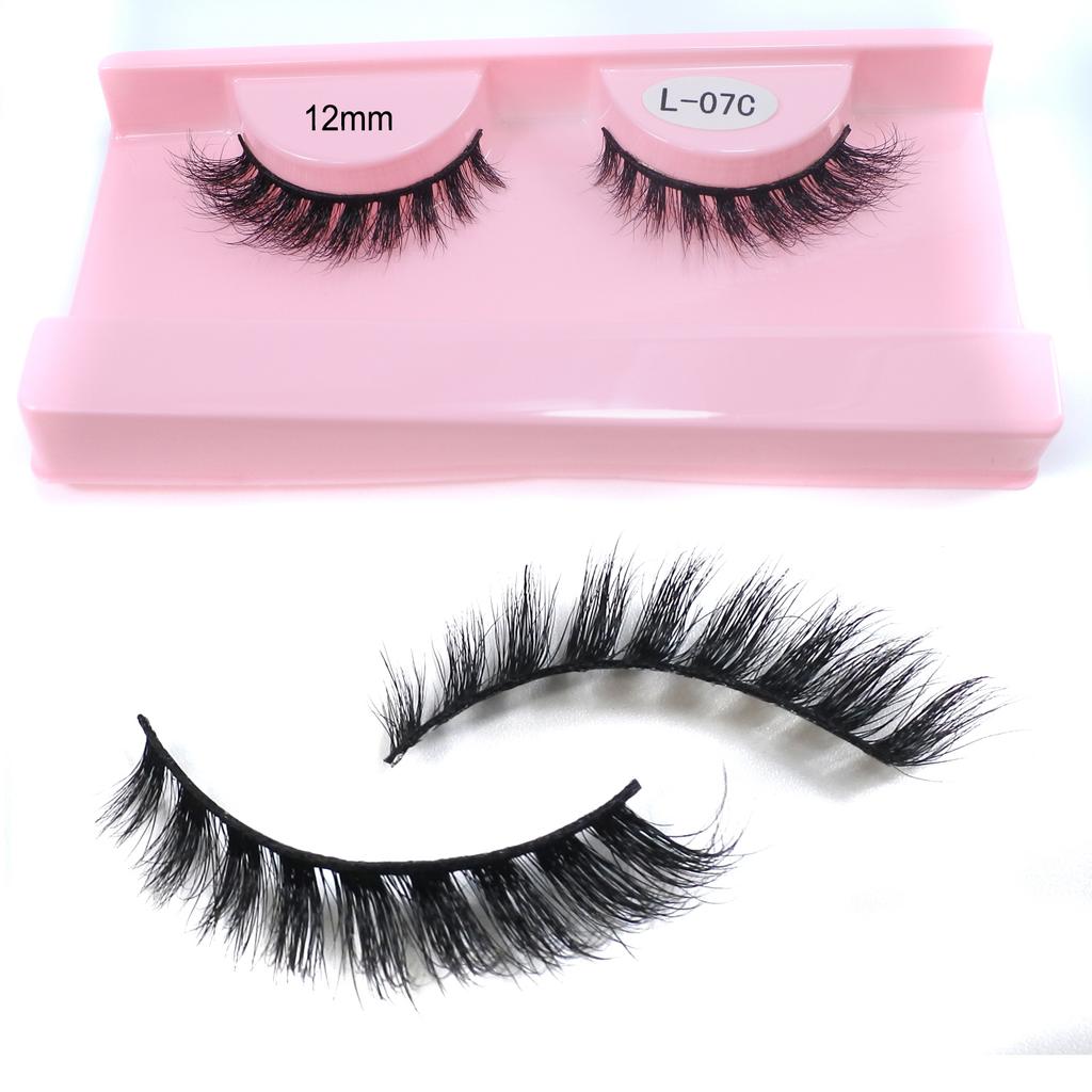 Natural Wispy Mink Lashes High Quality 8mm-16mm Soft Short Cat Eye Strip Lasesh Luxury Makeup Fluffy Mink Eyelashes Wholesale