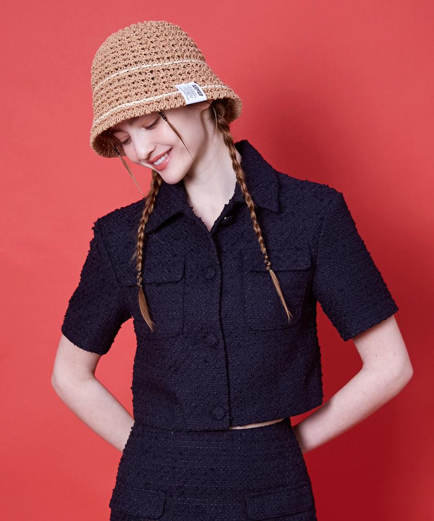 Минималистичная коричневая панама Seullipiseullib Line