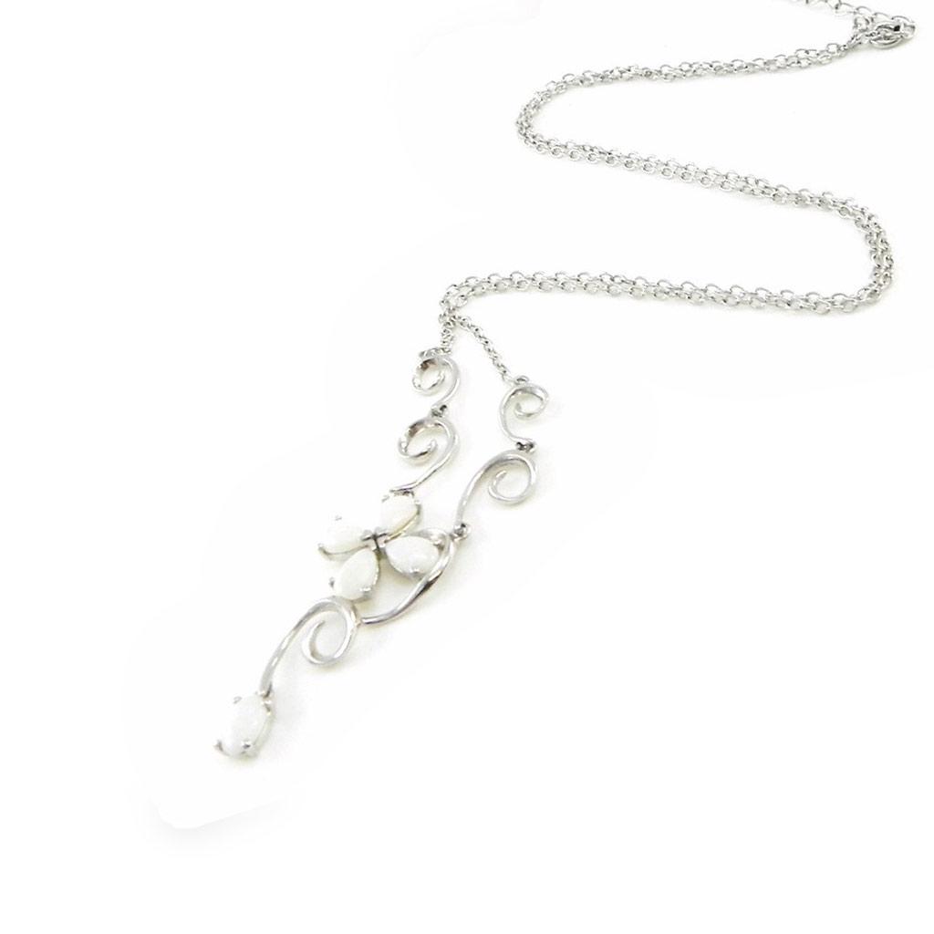 Les Trésors De Lily [I8927] - Серебряное колье «Опаловая богиня» Серебро белое (родиевое покрытие) - 5х3 см