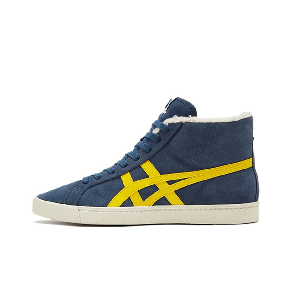 ONITSUKA TIGER Fabre Rb Синтетическая кожа Цветной блок Плюшевые Износостойкие Кроссовки средней высоты Унисекс Кроссовки Синий 1183B809-400