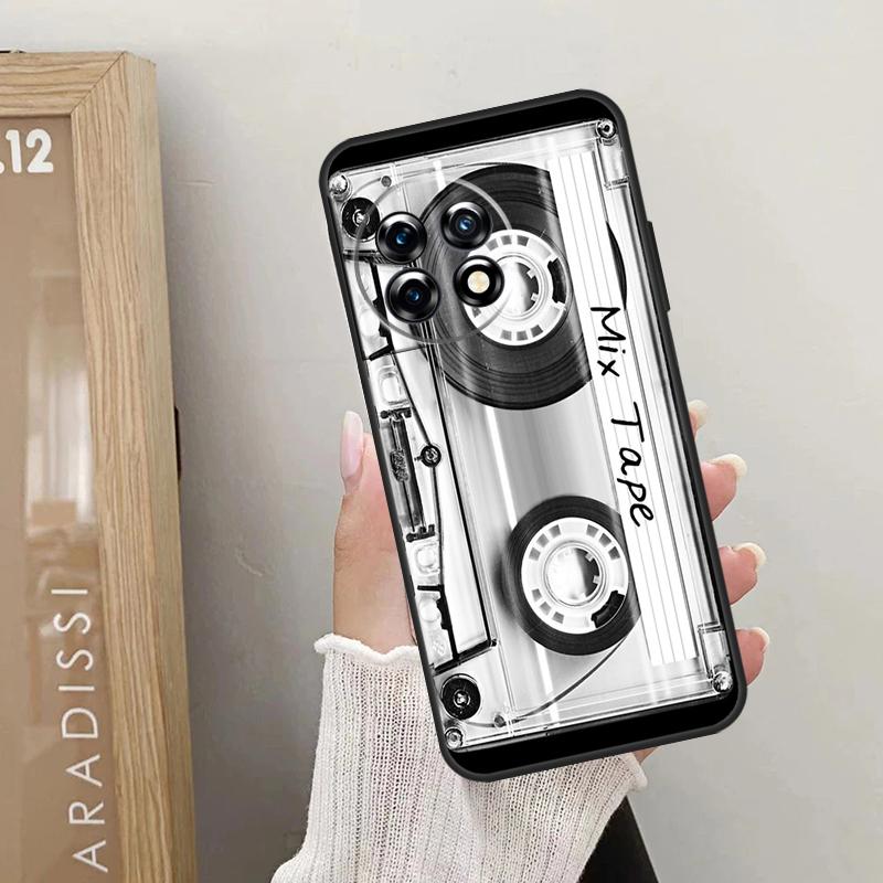 Cassette Mix Tape Case For OnePlus 12 11 9 10 Pro 9RT 10T 10R 12R OnePlus Nord 2 CE 3 Lite CE4 N10 N20 Cover