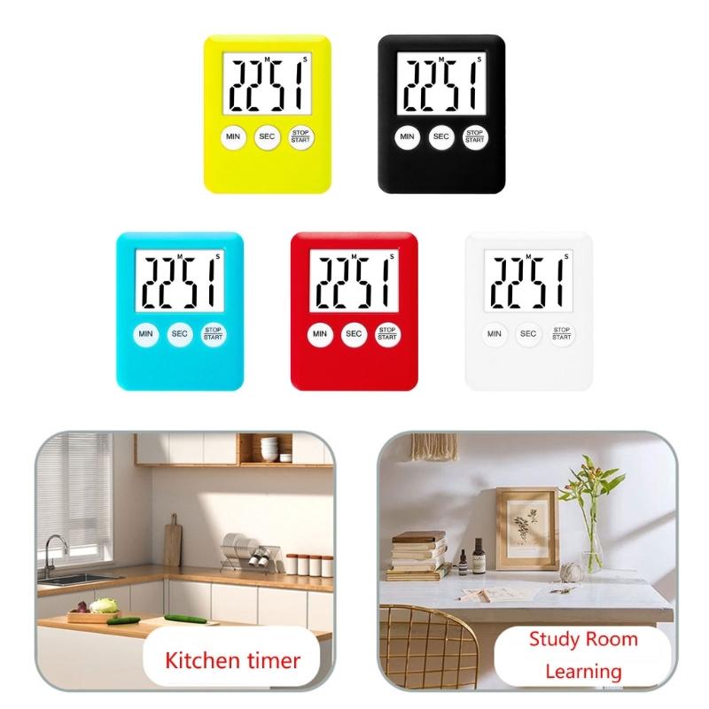 Digital Kitchen Timer Magnetic Countdown Countup Timer with Large LCD Display Easy for Cooking and Studying