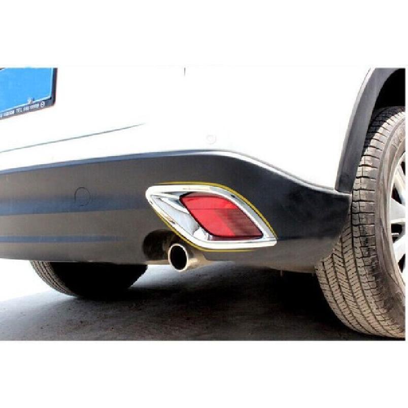 For Mazda CX-5 Chrome Car Rear bumper Fog Light Lamp frame Cover Trim 2013-2016