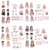 6'' Гибкое тело куклы BJD 3D Большие глаза Реалистичные ресницы Куклы-девочки DIY